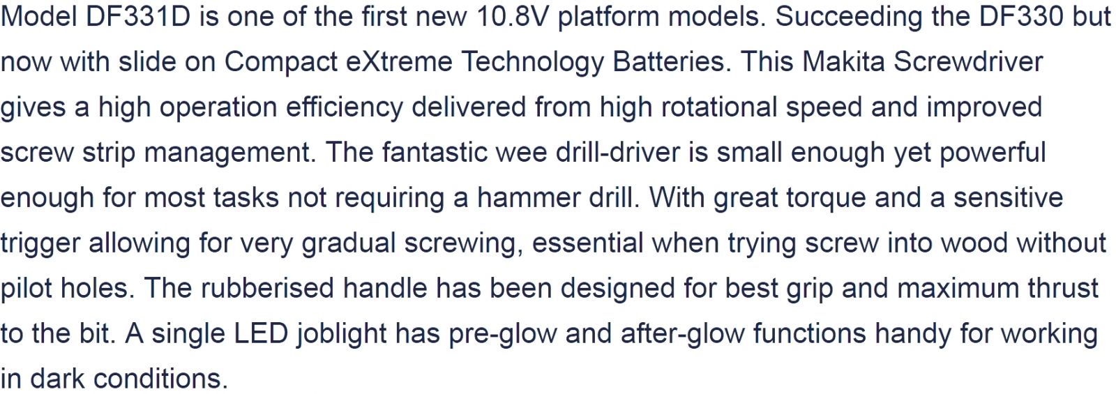 מברגה מקדחה מקצועית נטענת מקיטה MAKITA DF331DWAE TEXT